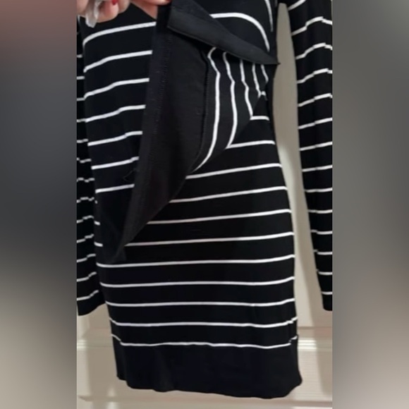 WHBM WHITE HOUSE BLACK MARKET Double Layer Long Sleeve Tunic Dress XS - Picture 6 of 14